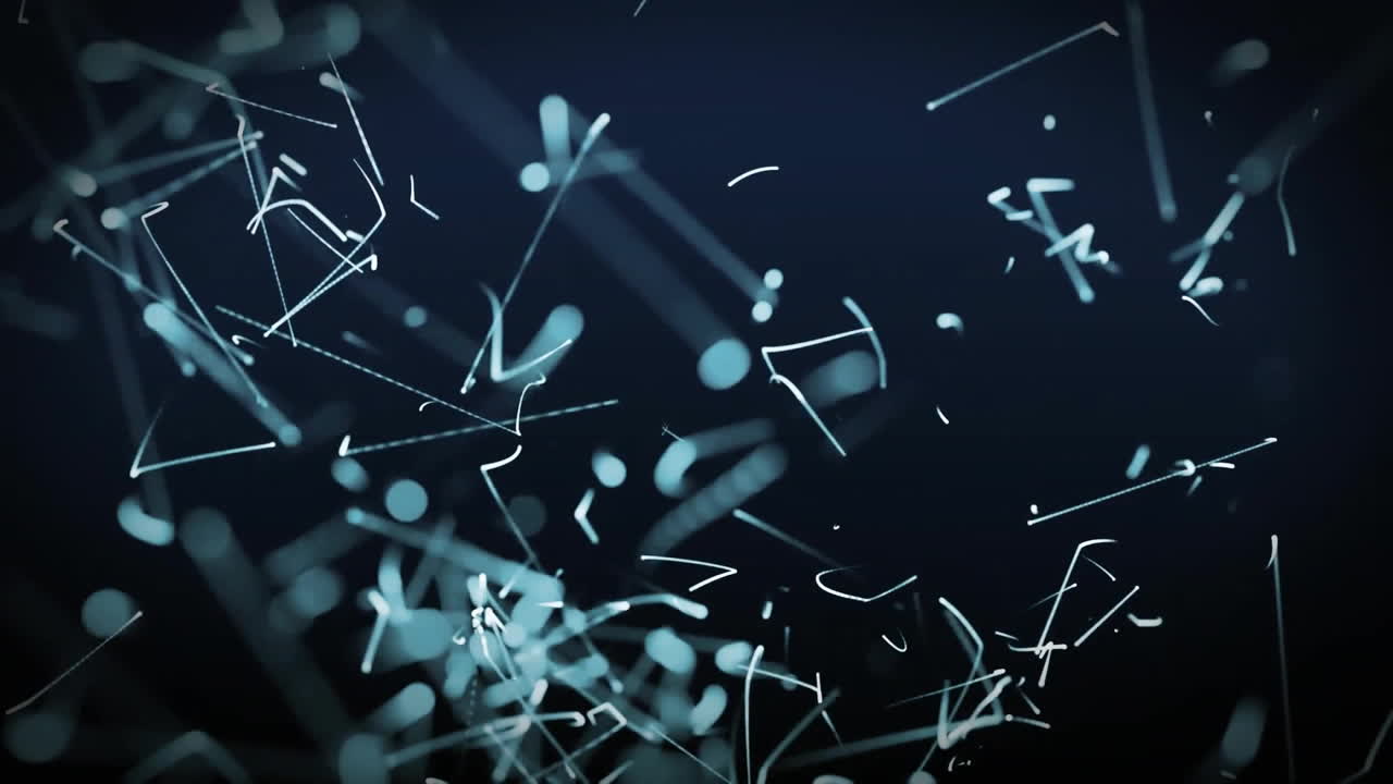 검은색 배경에 파란색 빛 트레일의 애니메이션