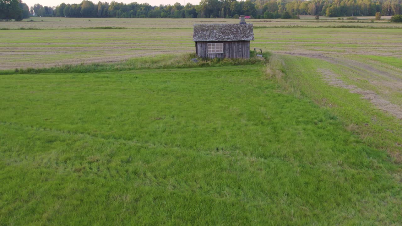 Flying Towards the Historic Blacksmith Shop in Dalsland, Sweden