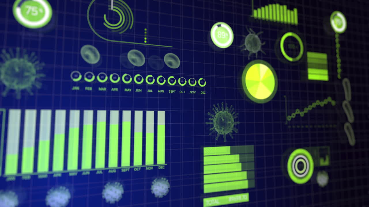Animation of coronavirus statistical data processing