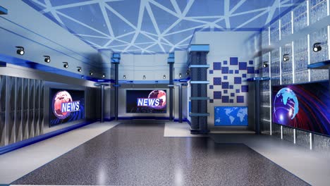 3d virtual tv studio news