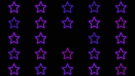 neon purple retro stars pattern