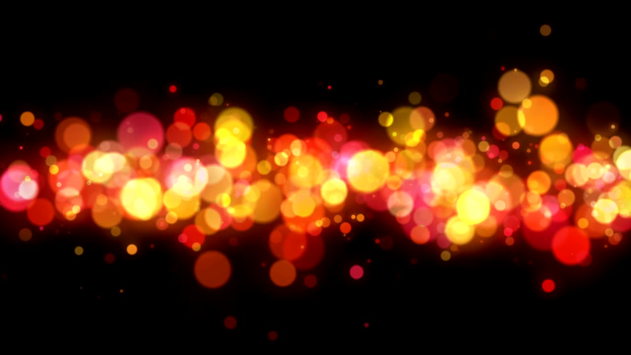 Sfondo in loop con particelle bokeh astratte e colorate Ultra HD 4K
