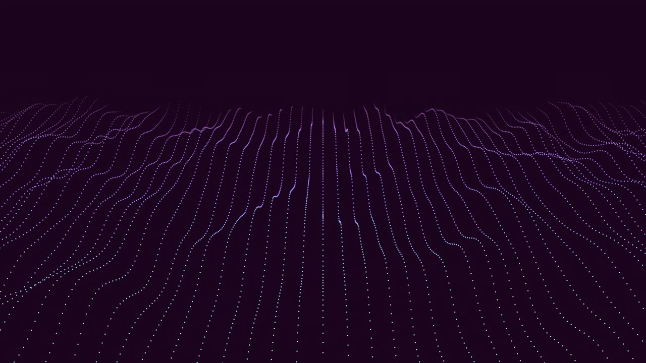 Vibrant purple and blue wave pattern against a black backdrop consisting of closely spaced zigzag lines, creating a dynamic and enthralling visual effect