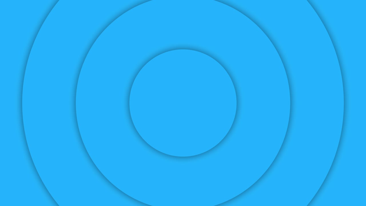 el círculo azul del papel de arte de la onda de movimiento de bucle. vídeo de fondo abstracto de bucle sin costuras.