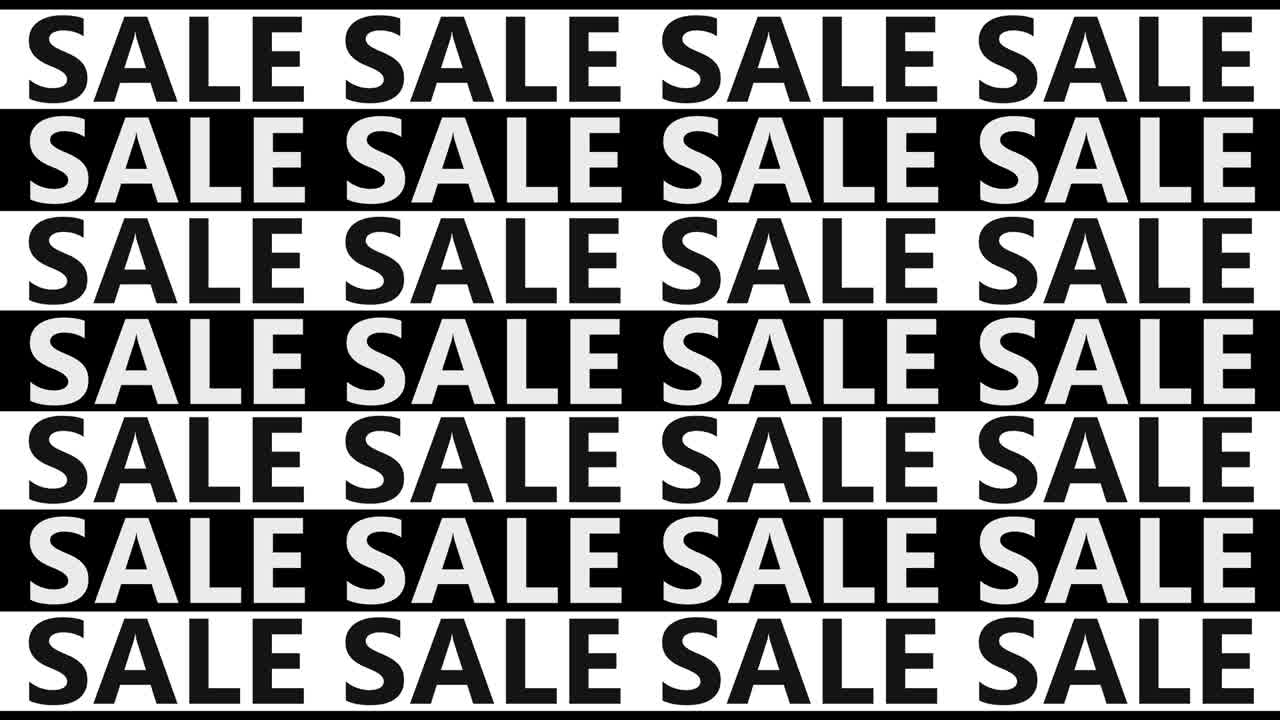 4k 모션 디자인 애니메이션 많은 단어 판매