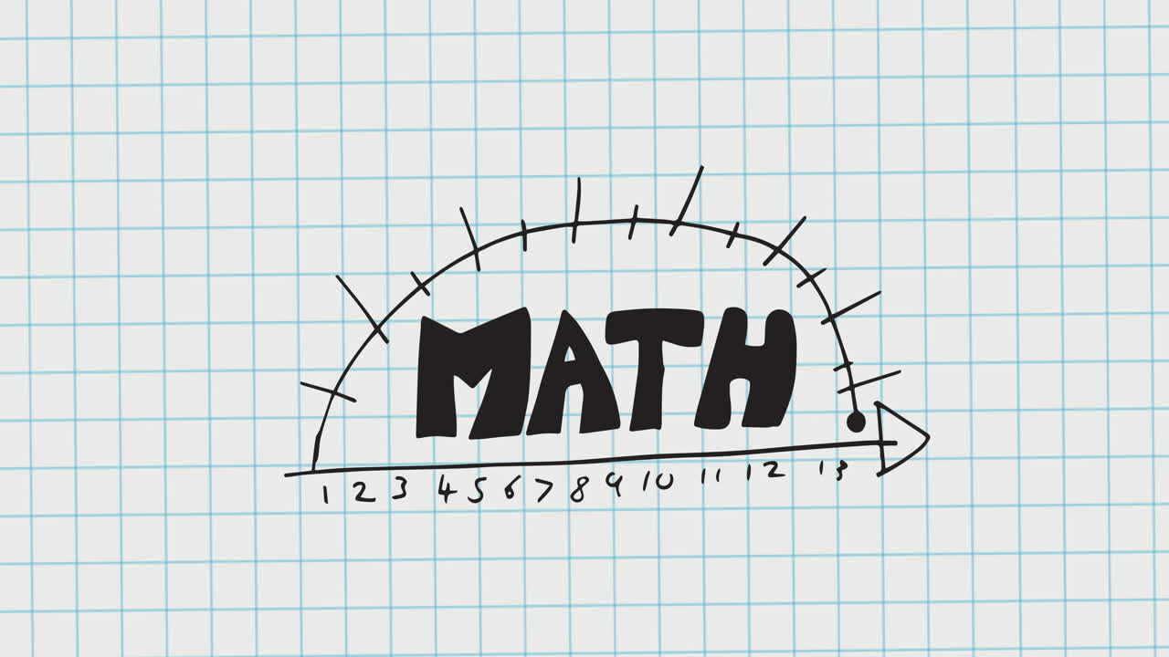 animación de ecuaciones matemáticas que se mueven sobre fondo blanco