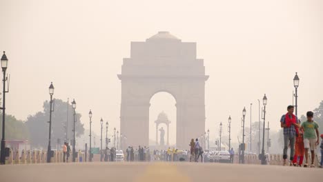 Puerta-De-La-India-Delhi-En-Invierno