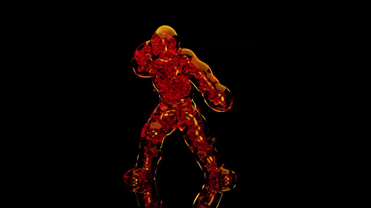 el monstruo de la miel bailando, el baile de la casa, aislado, renderizado en 3d, animación en bucle