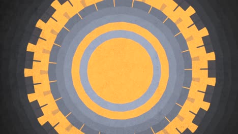 circular pattern of yellow and blue circles