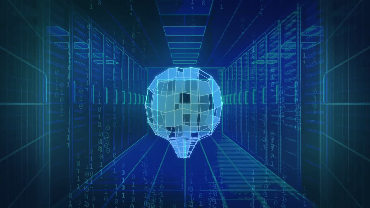 animación del cerebro a través del túnel digital