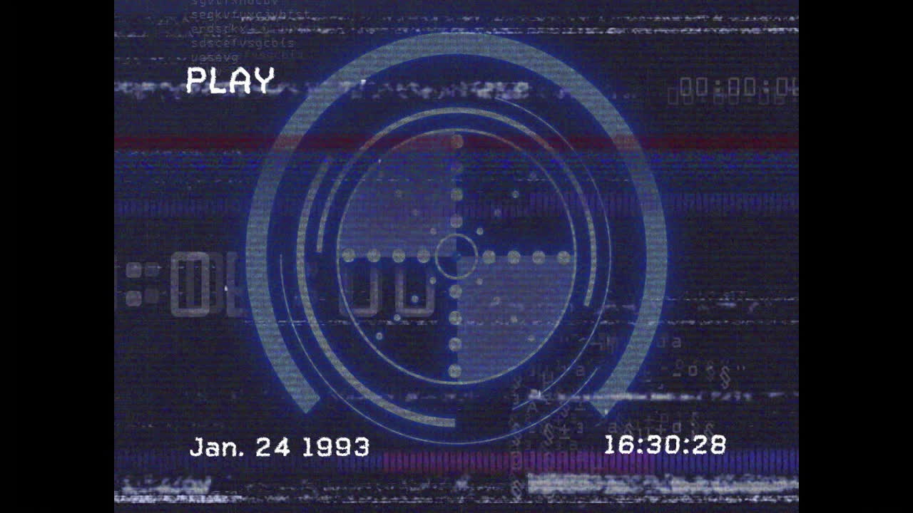 Retro-style animation with circular graphics and 1993 date overlay displayed