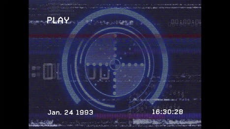 retro-style animation with circular graphics and 1993 date overlay displayed