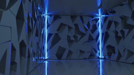 futuristic abstract interior design with neon lighting