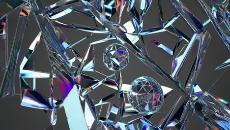 abstract shattered crystal geometry