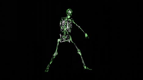 skeleton breakdance - green