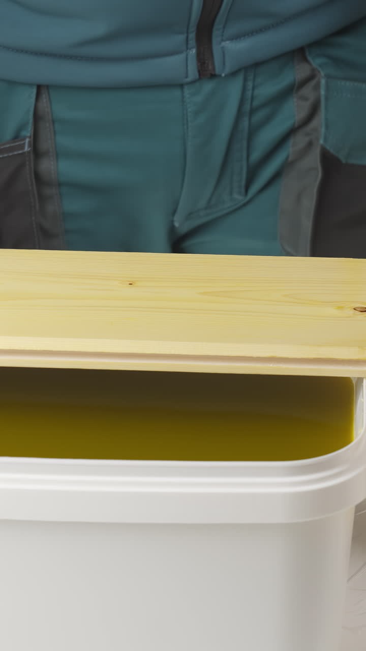 Applying Wood Stain with Brush