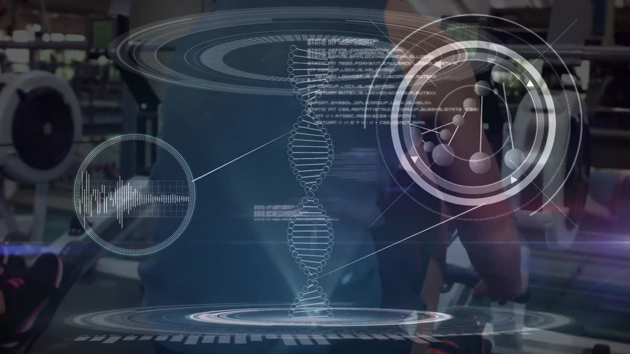 남자와 함께 3d dna를 돌리는 것