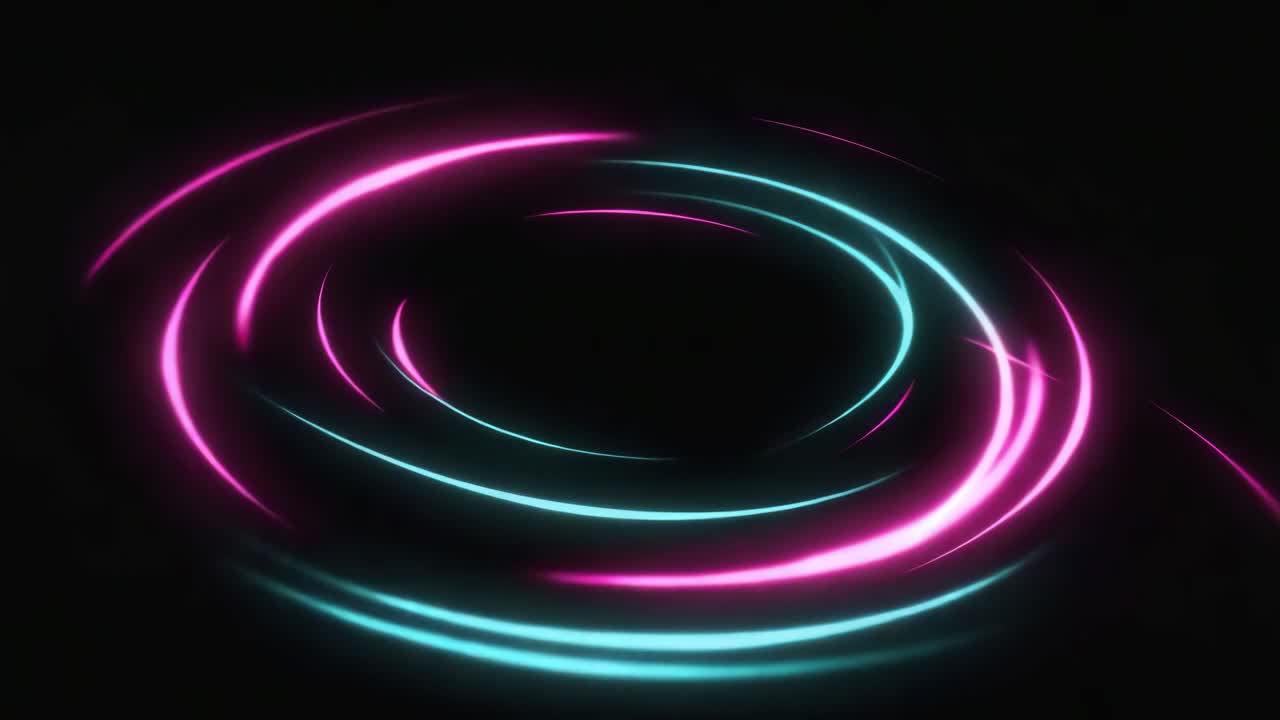 Abstract Neon Light Circles