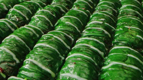 baklava traditional turkish dessert served on a tray