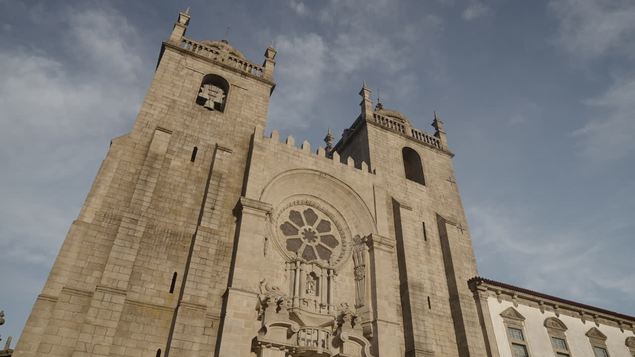 Facade of a historic church in Portugal