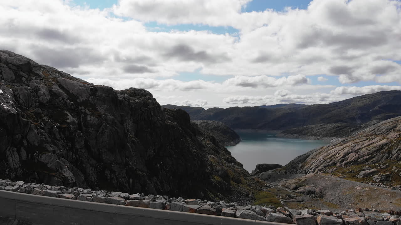 A huge glacier lake in Norway