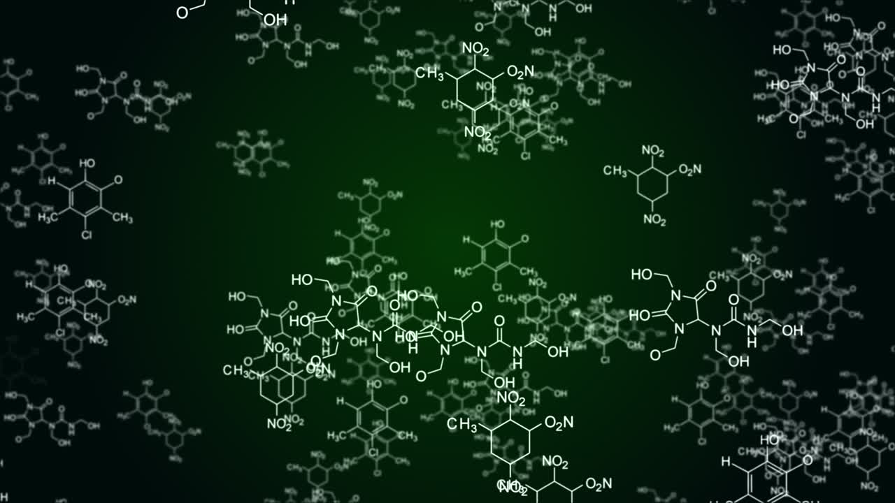 Abstract 4k loop creative digital mathematical formulas loop green screen loop animation background