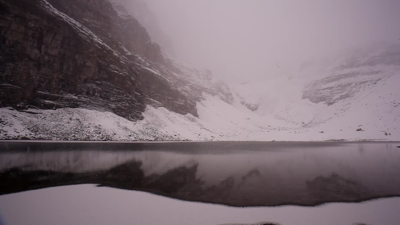 Still unfrozen lake on high altitude.