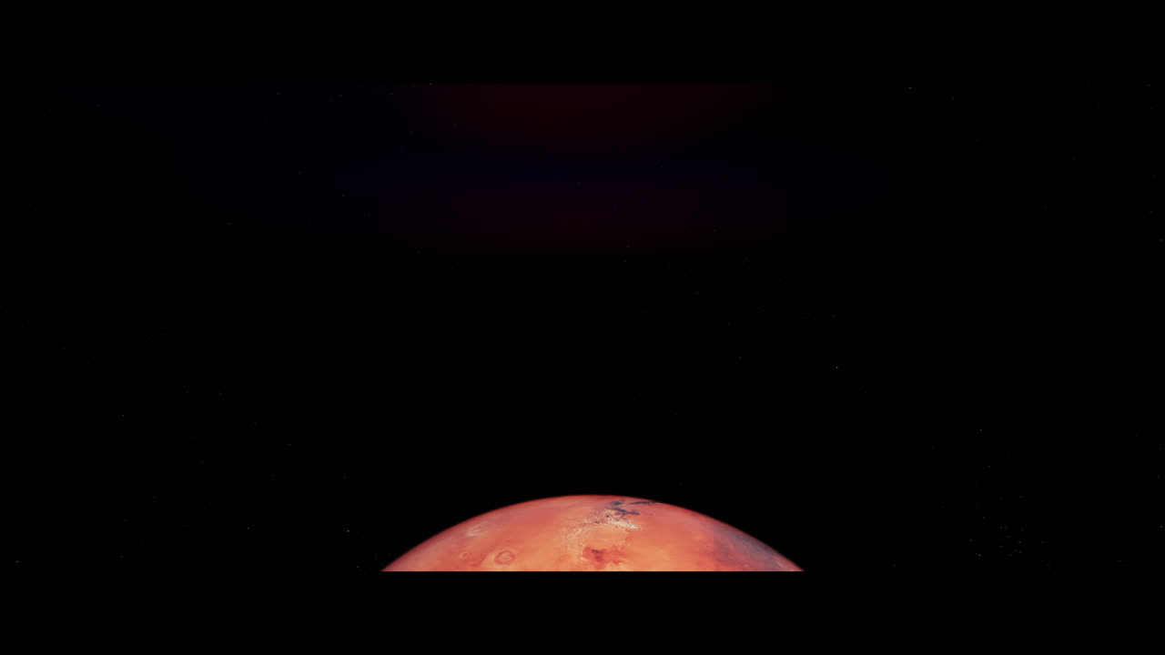 Planet Mars viewed from space