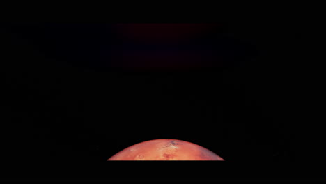 planet mars viewed from space
