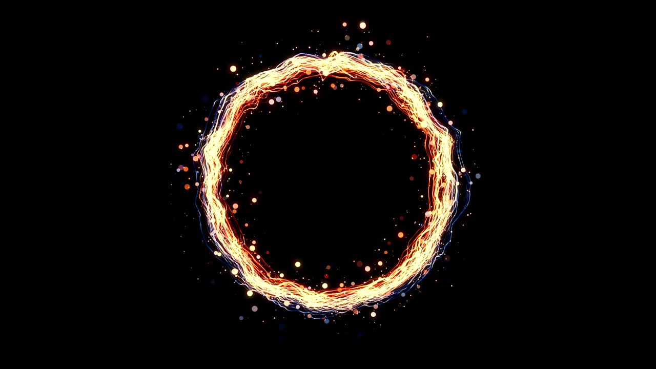 anillo de partículas de fondo 4k