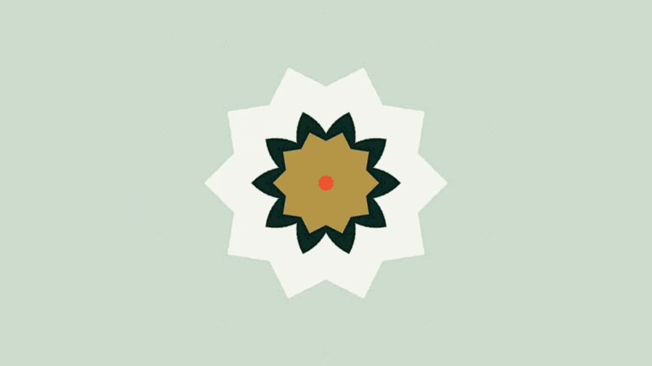 녹색 배경의 다채로운 모양 - 애니메이션