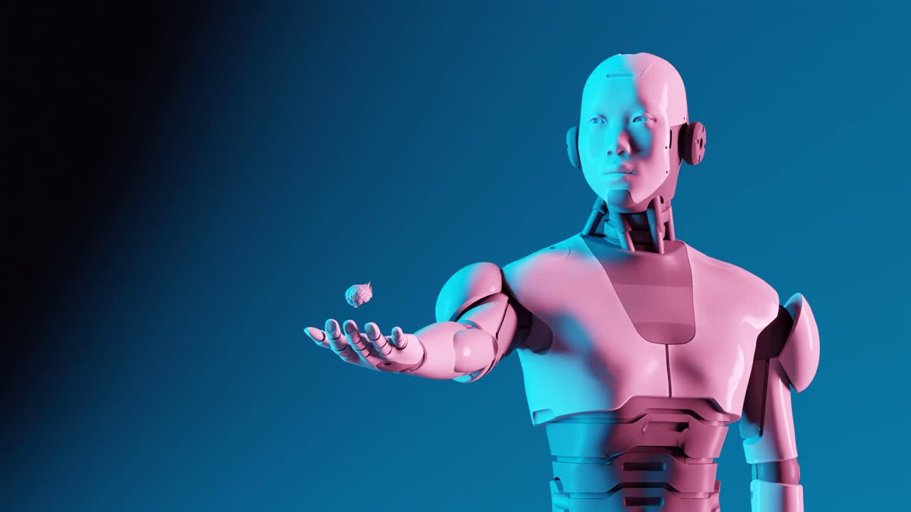Computer generated artificial intelligence, brain cells being displayed