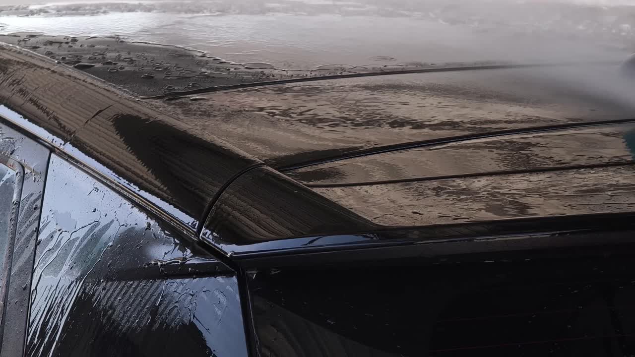 lavado de coches en curso