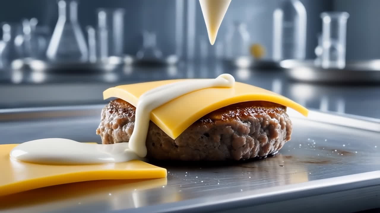 Burger with cheese and sauce