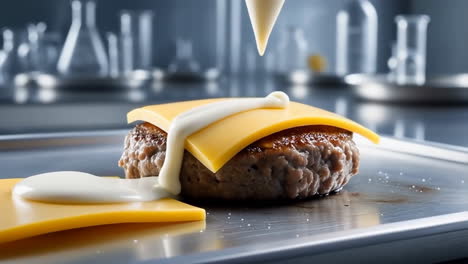 burger with cheese and sauce