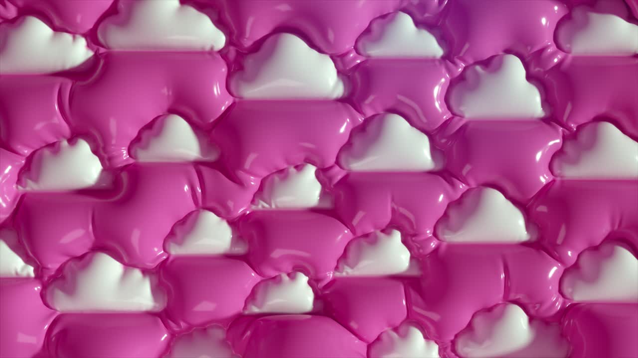 분홍색과 색 구름 패턴