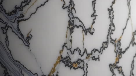 close-up view of a white marble texture with gray and black veins