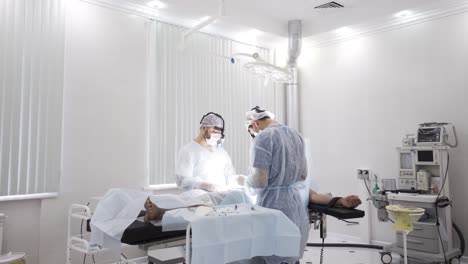 surgical procedure in an operating room