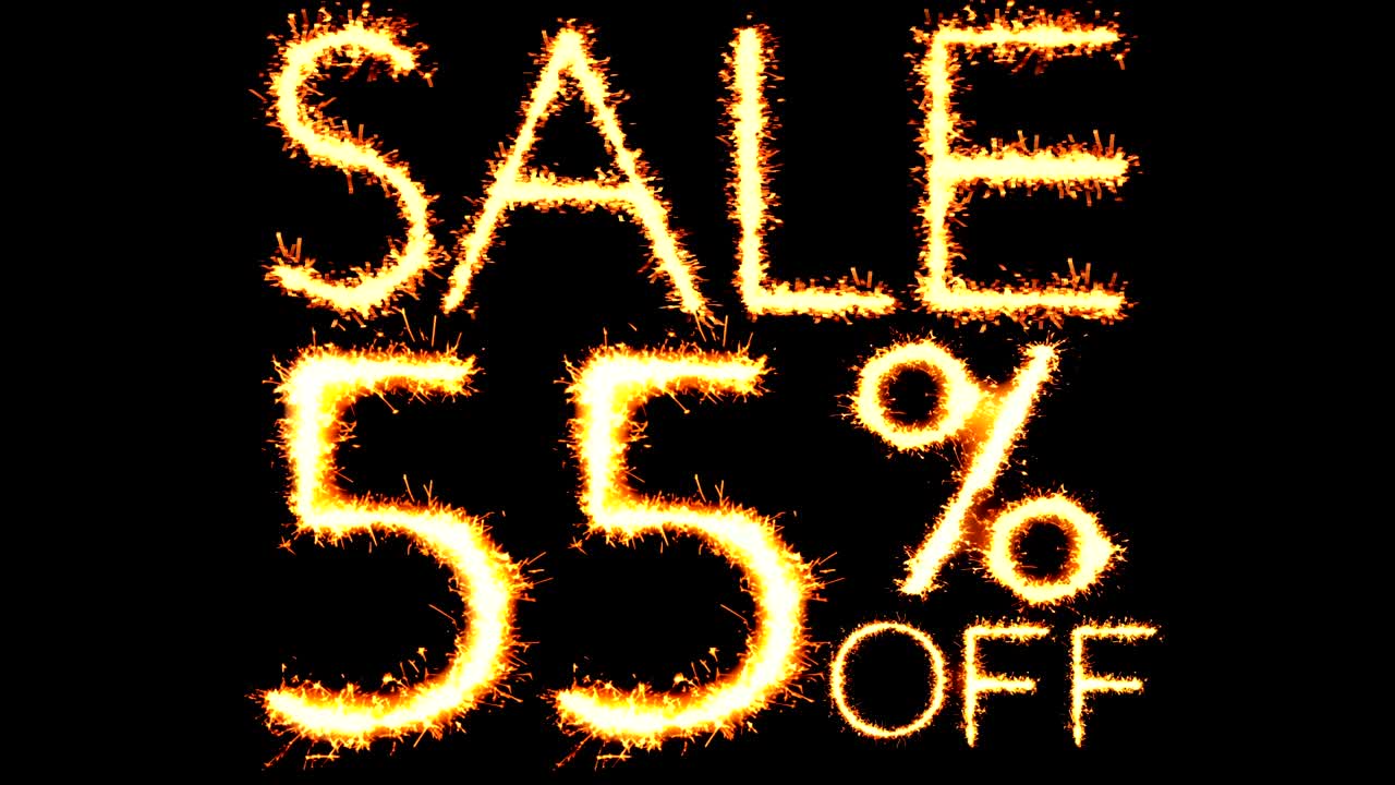 Sale 55% Off Text Sparkler Glitter Sparks Firework Loop Animation