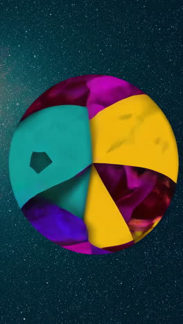 abstract cosmic spheres with vibrant colors
