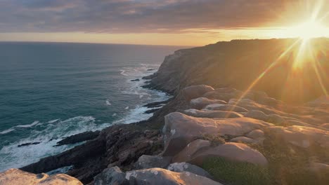 sunset at seaside in mosselbay in south africa