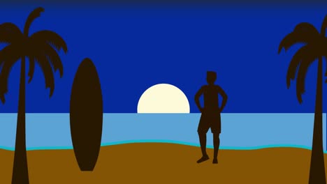 Strandurlaub-Animation