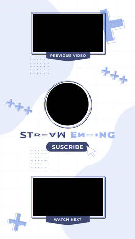 stream ending overlay template with previous/next video