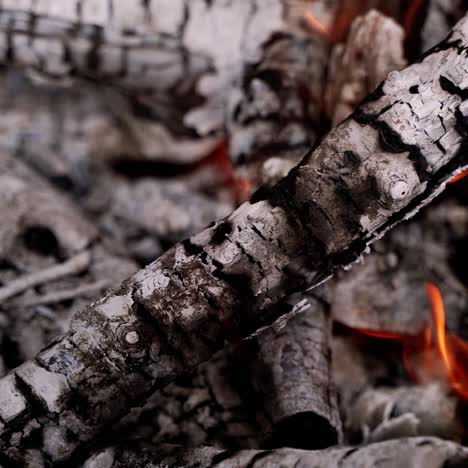 wooden embers beautifully glowing