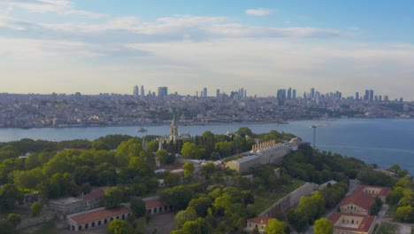 istanbul city bosphorus and topkapı palace aerial view