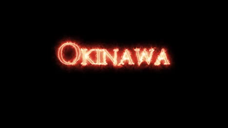 okinawa written with fire. loop