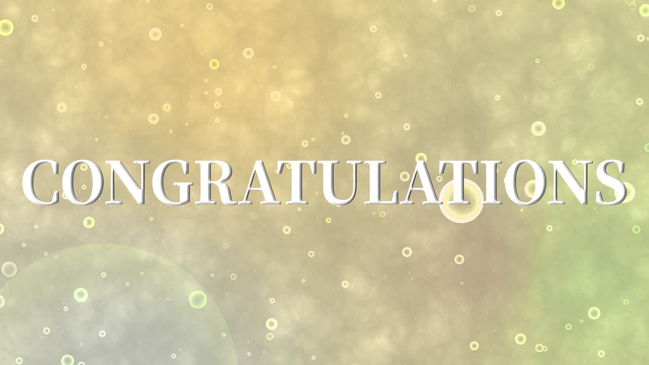 축하 메시지 텍스트 애니메이션 모션 그래픽