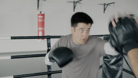 sesión de entrenamiento de boxeo