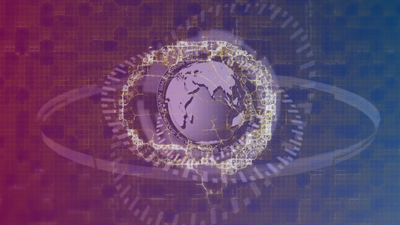 Animation of globe with shapes over brain