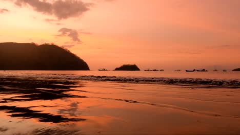 amazing sunset over a sandy beach costa rica golden hour tropical paradise